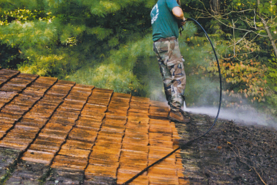 Cedar Shake Roof Restoration In-Progress